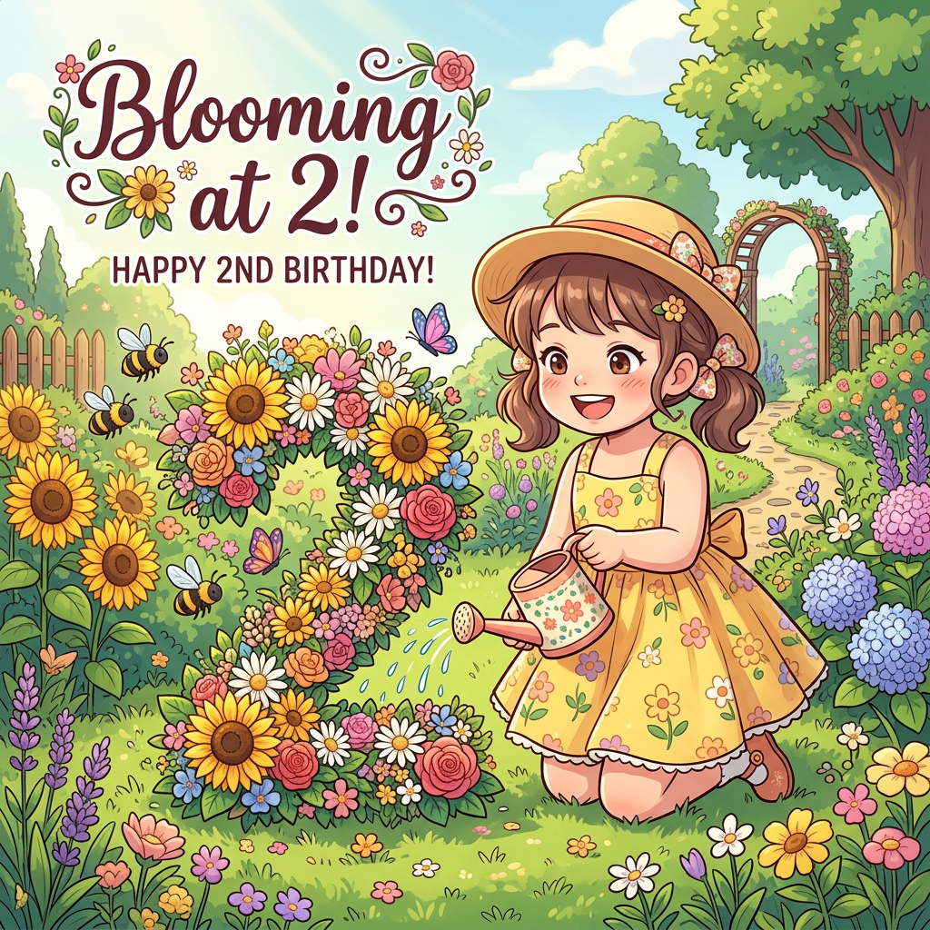 2nd Birthday Garden Flower Girl