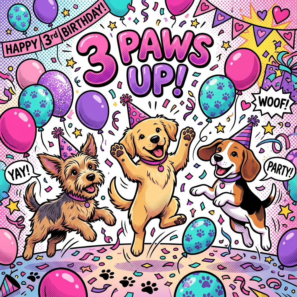 3rd Birthday Puppy Party Girl preview