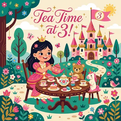 3rd Birthday Tea Party Castle preview
