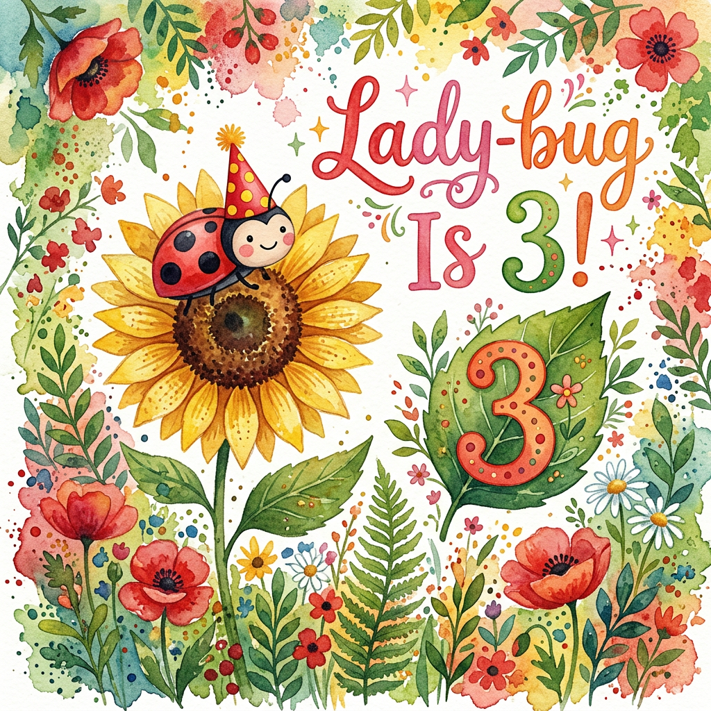 3rd Birthday Ladybug Garden preview
