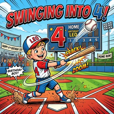 4th Birthday Baseball Hit preview