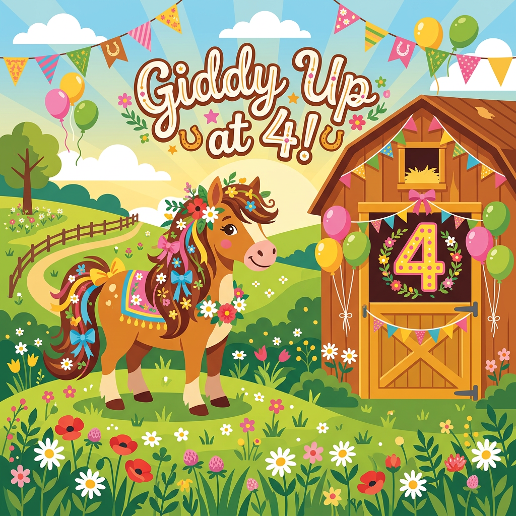 4th Birthday Horse Pony preview