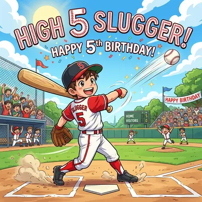 5th Birthday Baseball Slugger preview