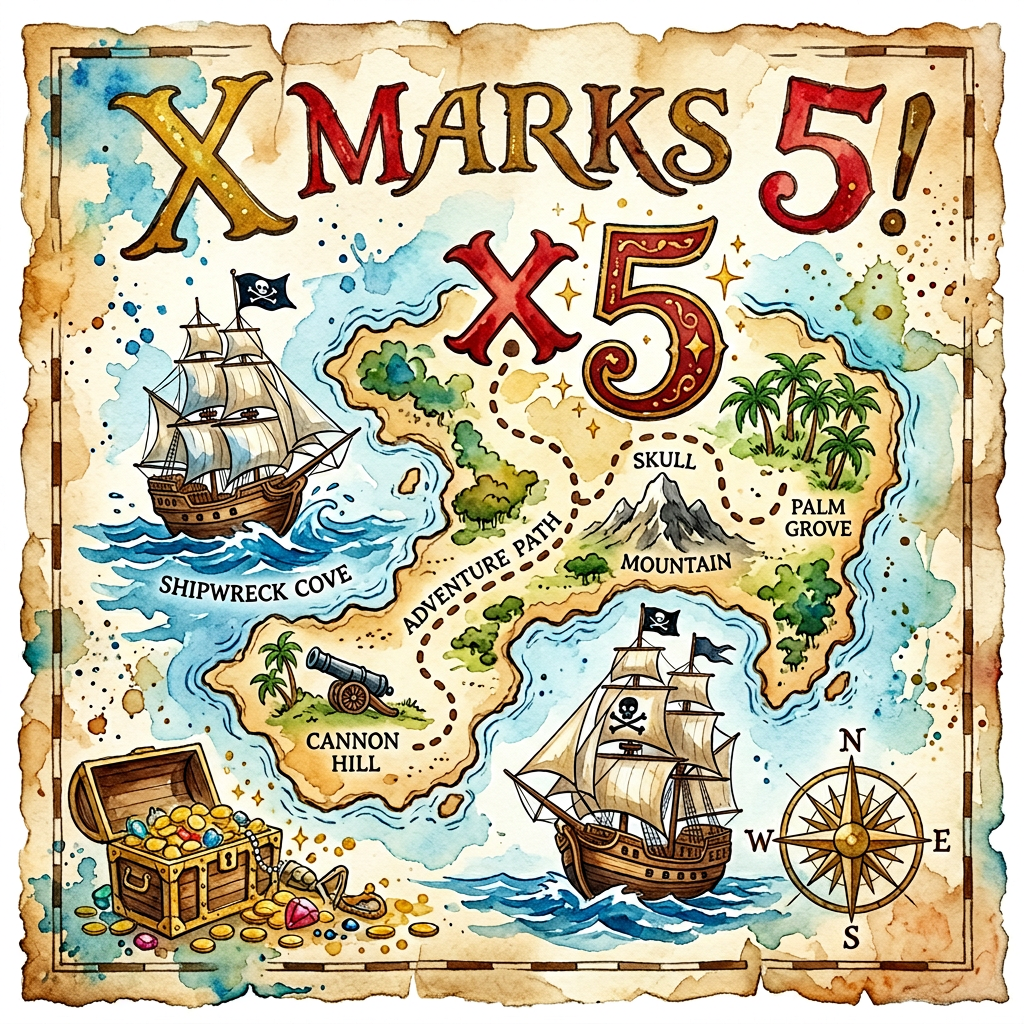 5th Birthday Pirate Map preview