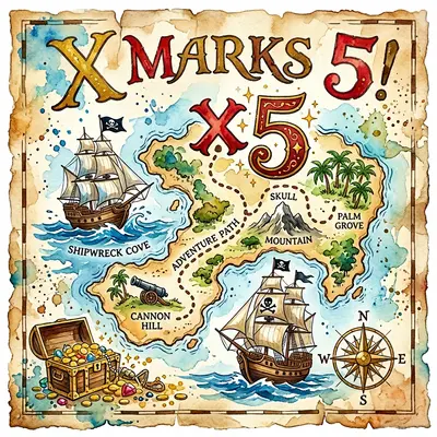 5th Birthday Pirate Map preview