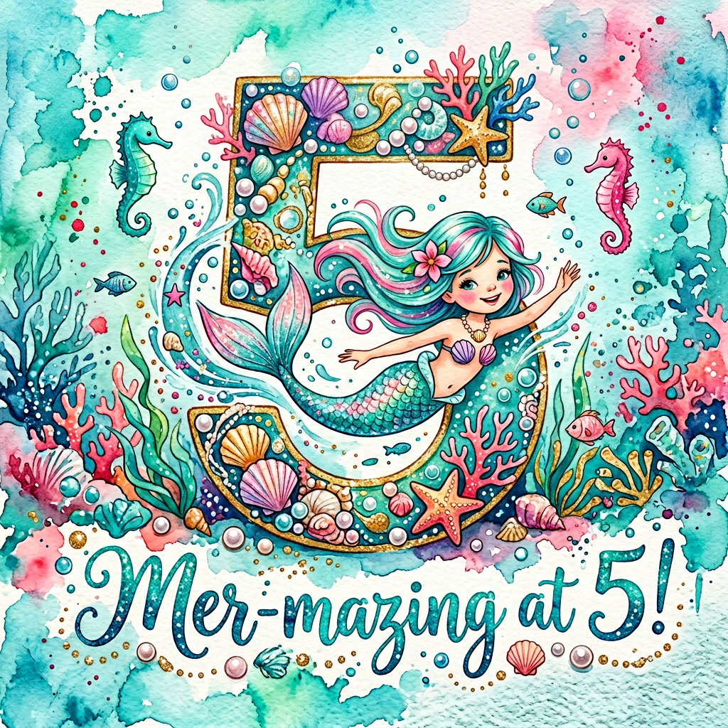 5th Birthday Mermaid Sparkle preview