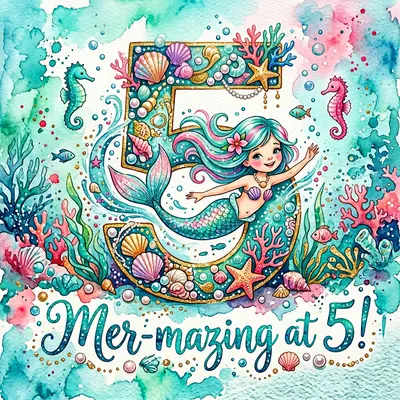 5th Birthday Mermaid Sparkle preview