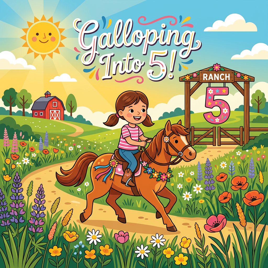 5th Birthday Horse Ranch Girl preview