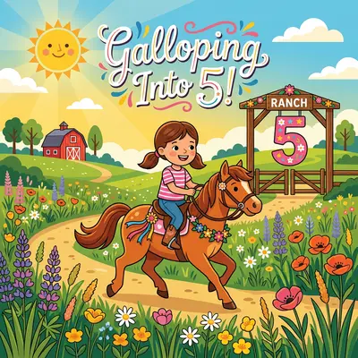 5th Birthday Horse Ranch Girl preview