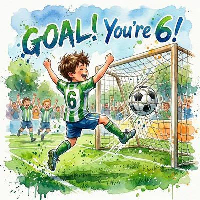 6th Birthday Soccer Goal Boy preview