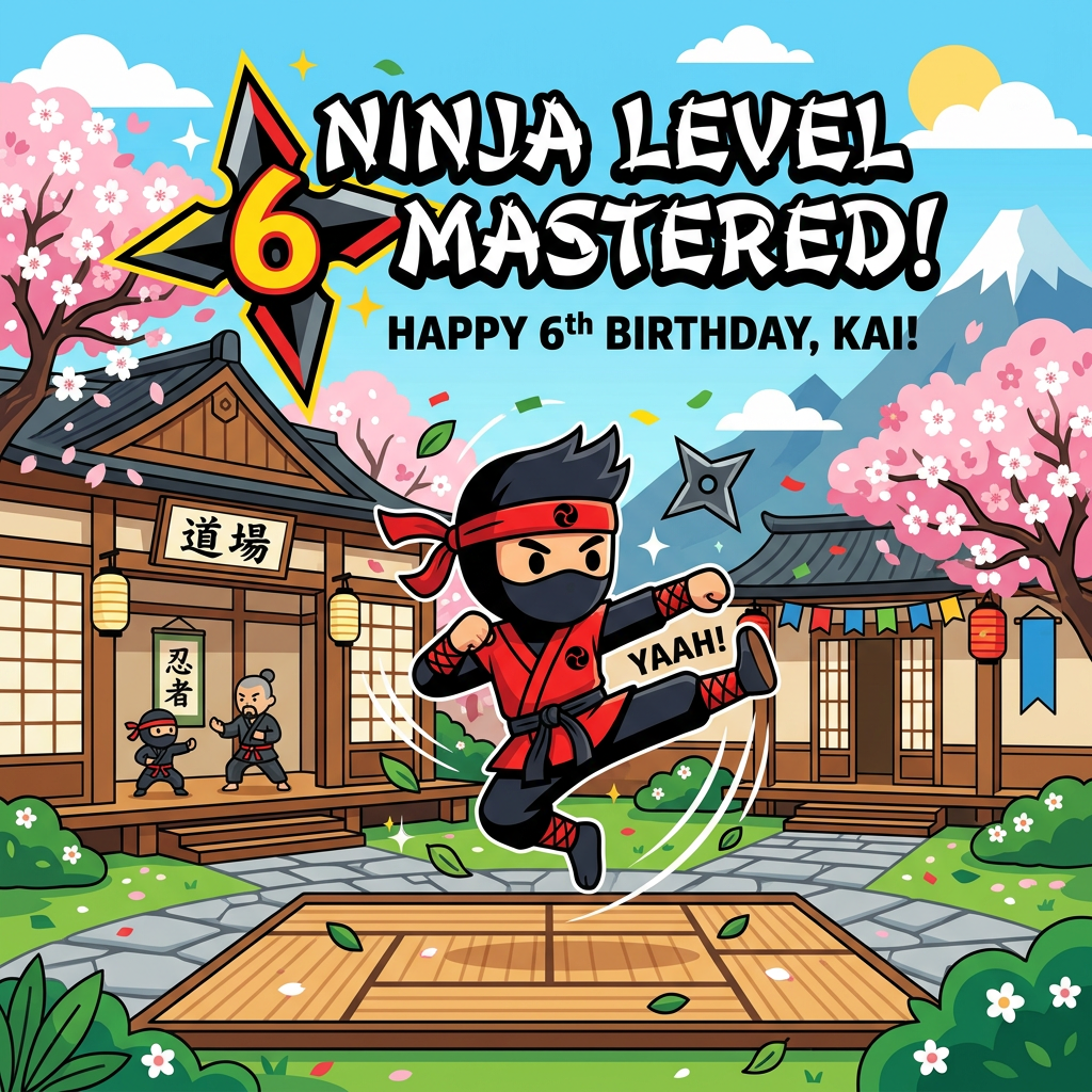 6th Birthday Ninja Training preview