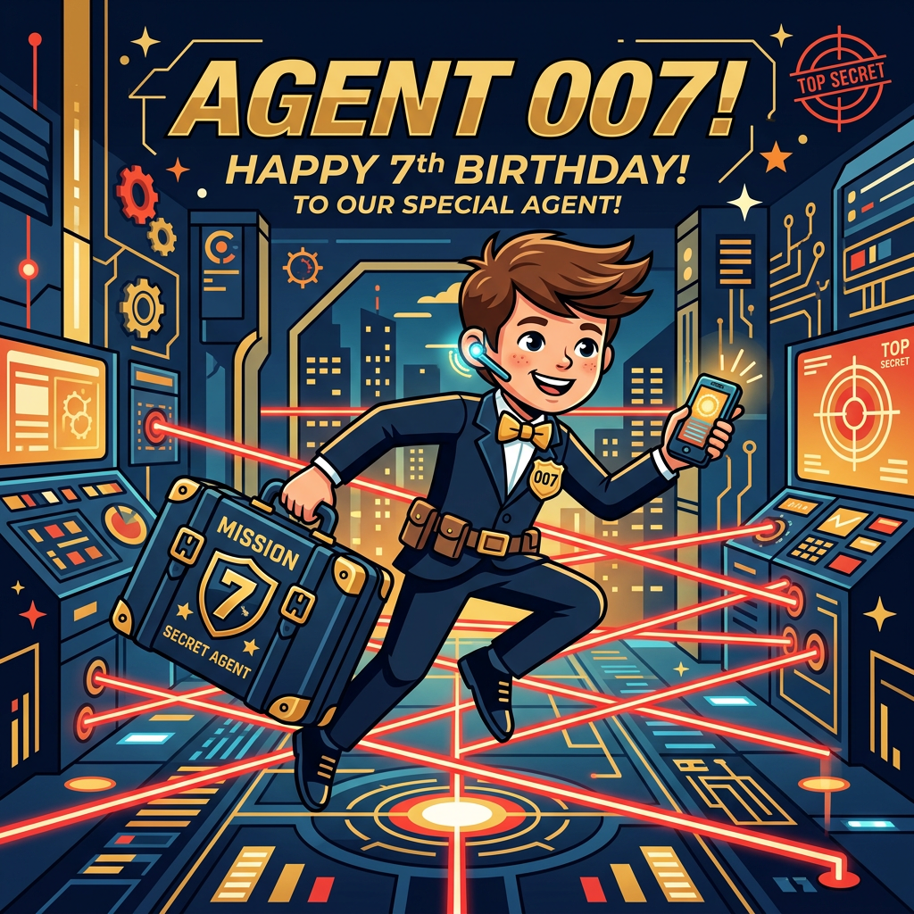 7th Birthday Spy Agent Boy preview