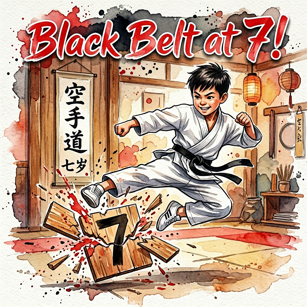 7th Birthday Karate Kick Boy preview