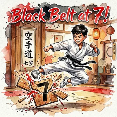 7th Birthday Karate Kick Boy preview