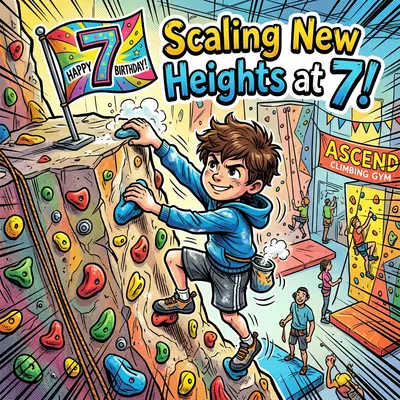 7th Birthday Rock Climbing Boy preview
