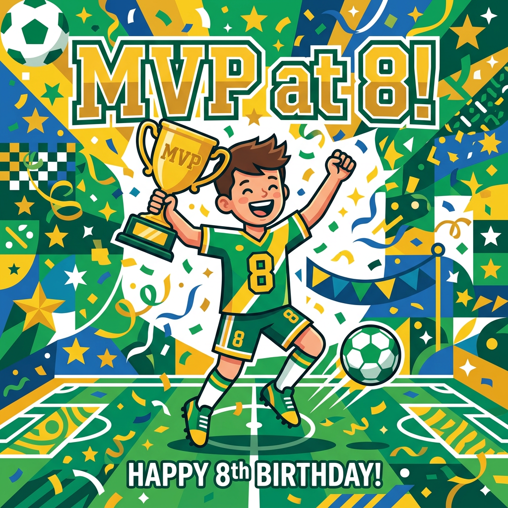 8th Birthday Soccer MVP Boy preview