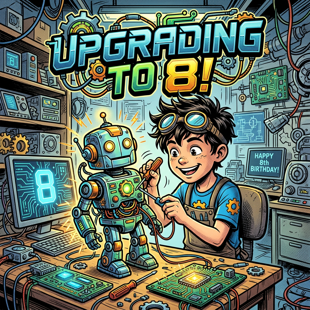 8th Birthday Science Robot Boy preview