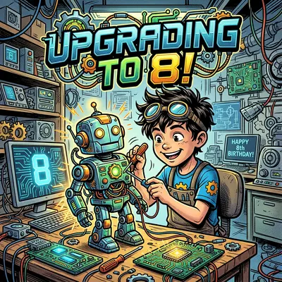 8th Birthday Science Robot Boy preview