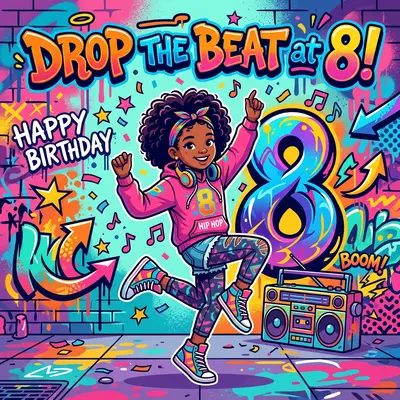 8th Birthday Dance Hip Hop Girl preview