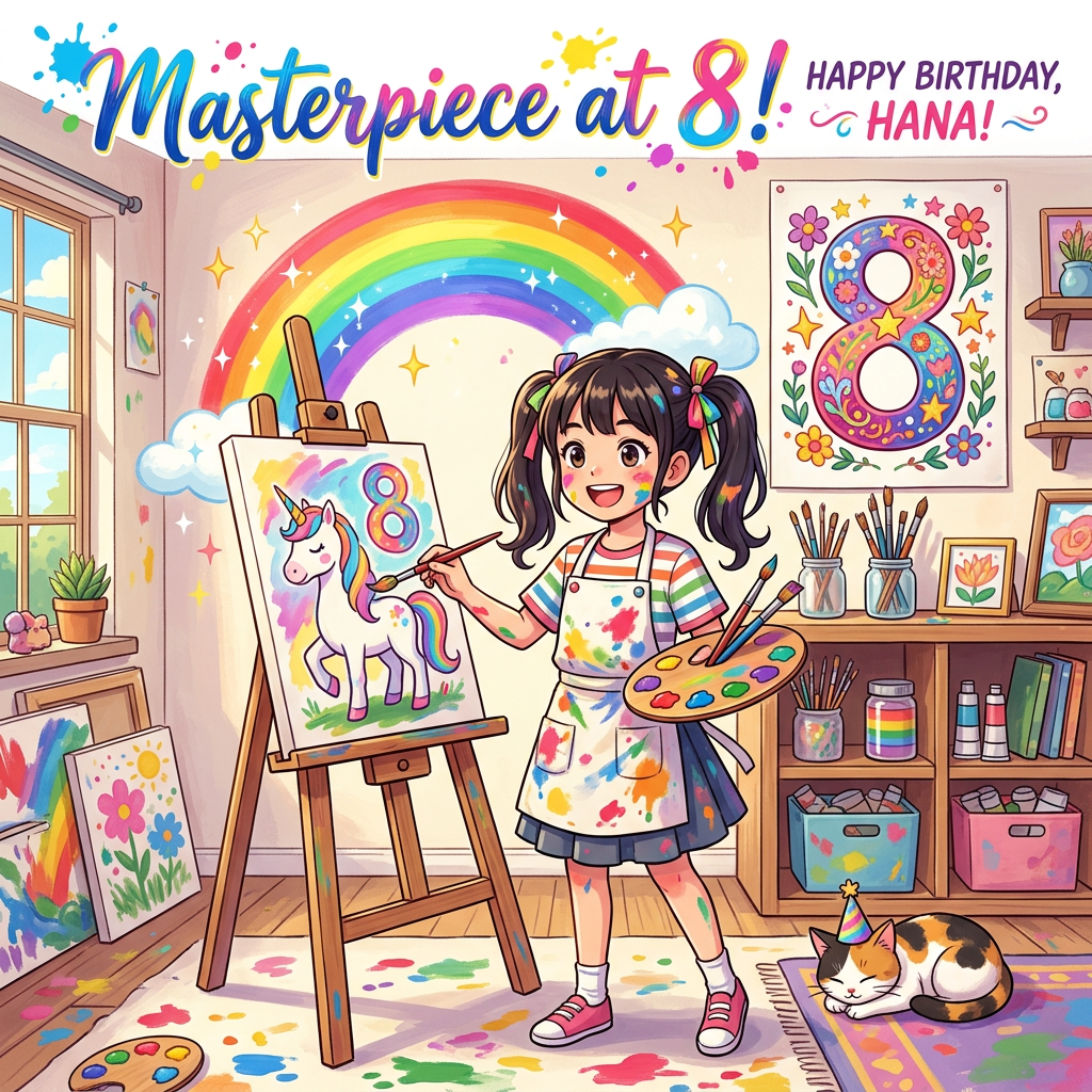 8th Birthday Art Studio Girl preview