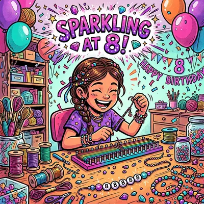 8th Birthday Jewelry Making Girl preview