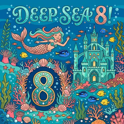 8th Birthday Mermaid Castle Girl preview