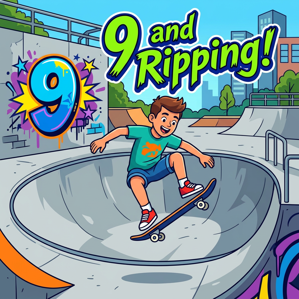 9th Birthday Skateboard Halfpipe preview