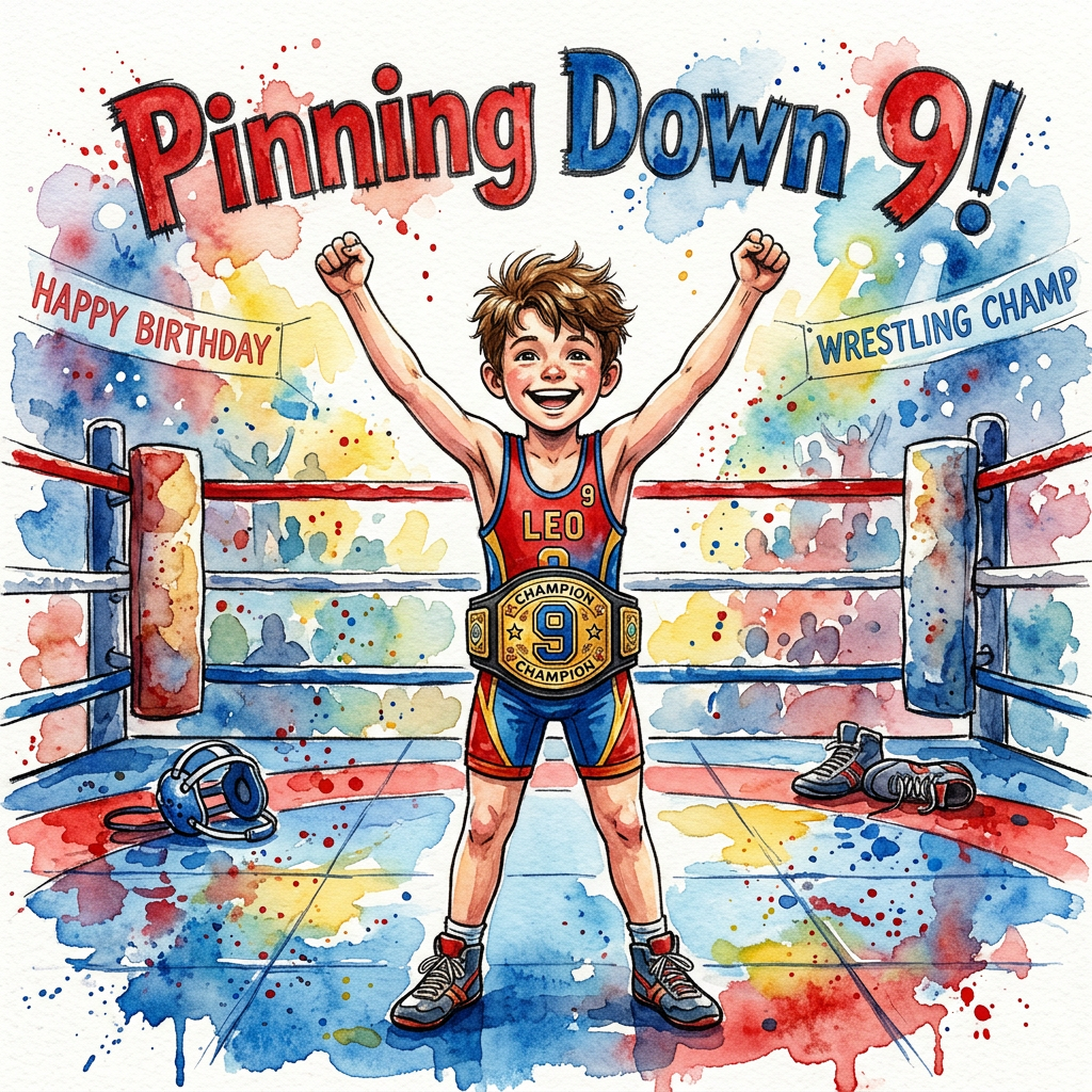 9th Birthday Wrestling Boy preview