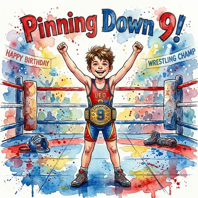 9th Birthday Wrestling Boy preview