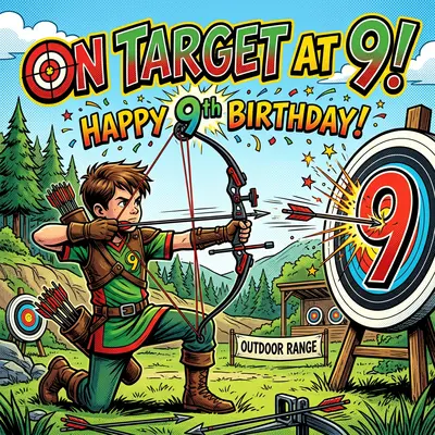 9th Birthday Archery Target Boy preview