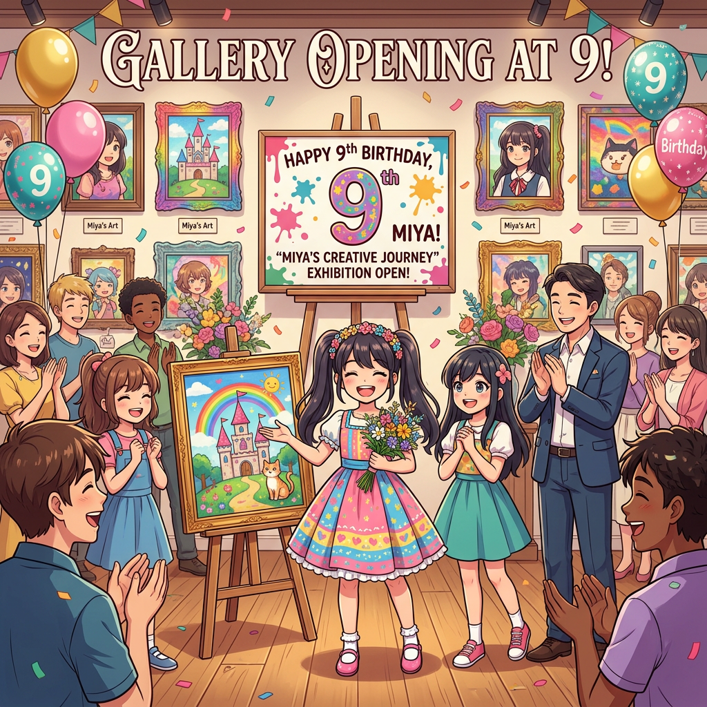 9th Birthday Art Gallery Girl preview