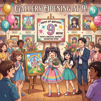 9th Birthday Art Gallery Girl preview