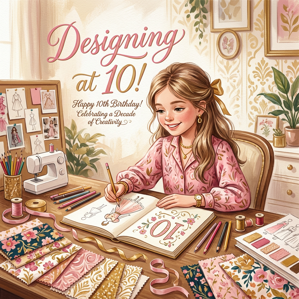 10th Birthday Fashion Sketch Girl preview