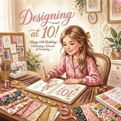 10th Birthday Fashion Sketch Girl preview