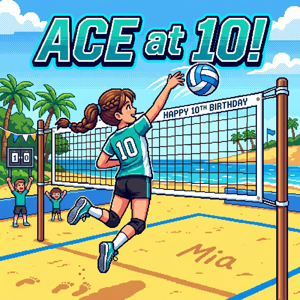 10th Birthday Volleyball Star Girl preview