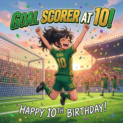 10th Birthday Soccer Star Girl preview