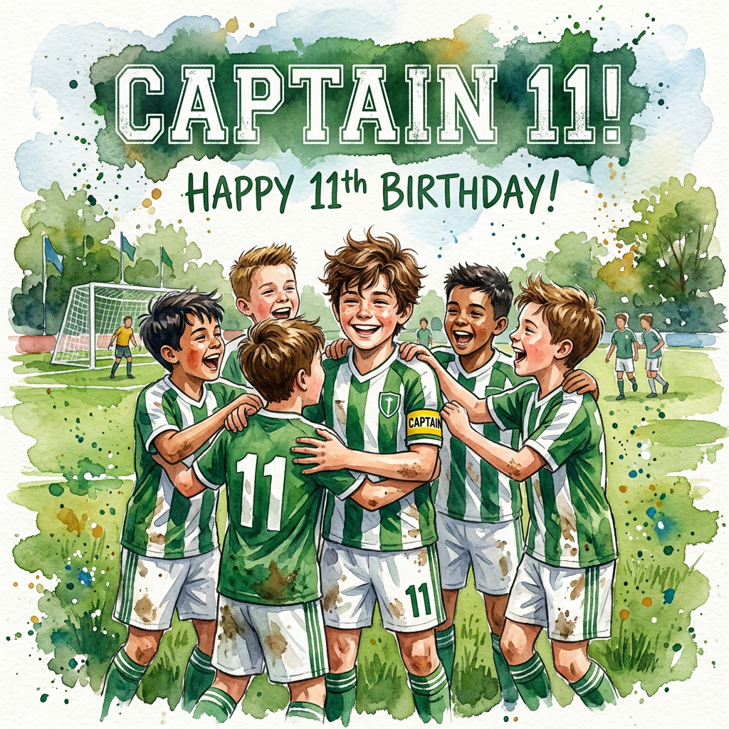 11th Birthday Soccer Captain Boy preview