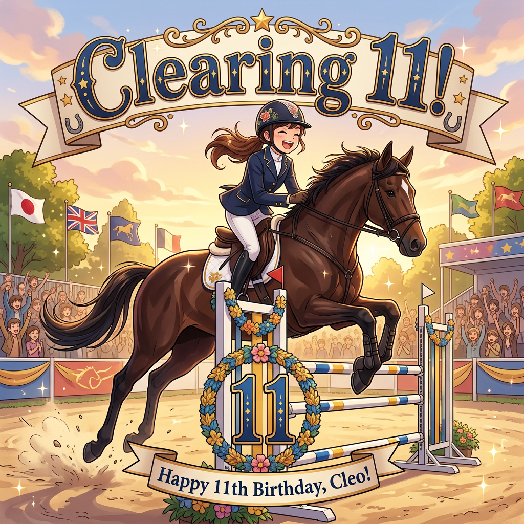 11th Birthday Horse Jumping Girl preview