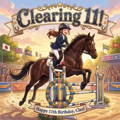 11th Birthday Horse Jumping Girl preview
