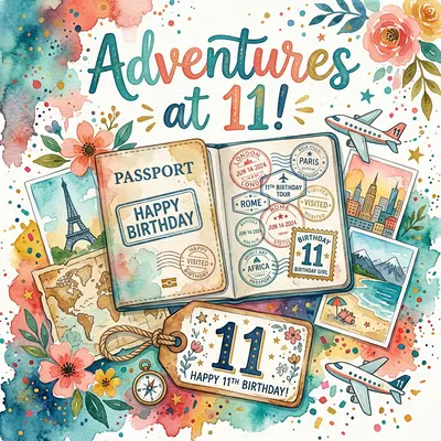 11th Birthday Travel Journal Girl preview
