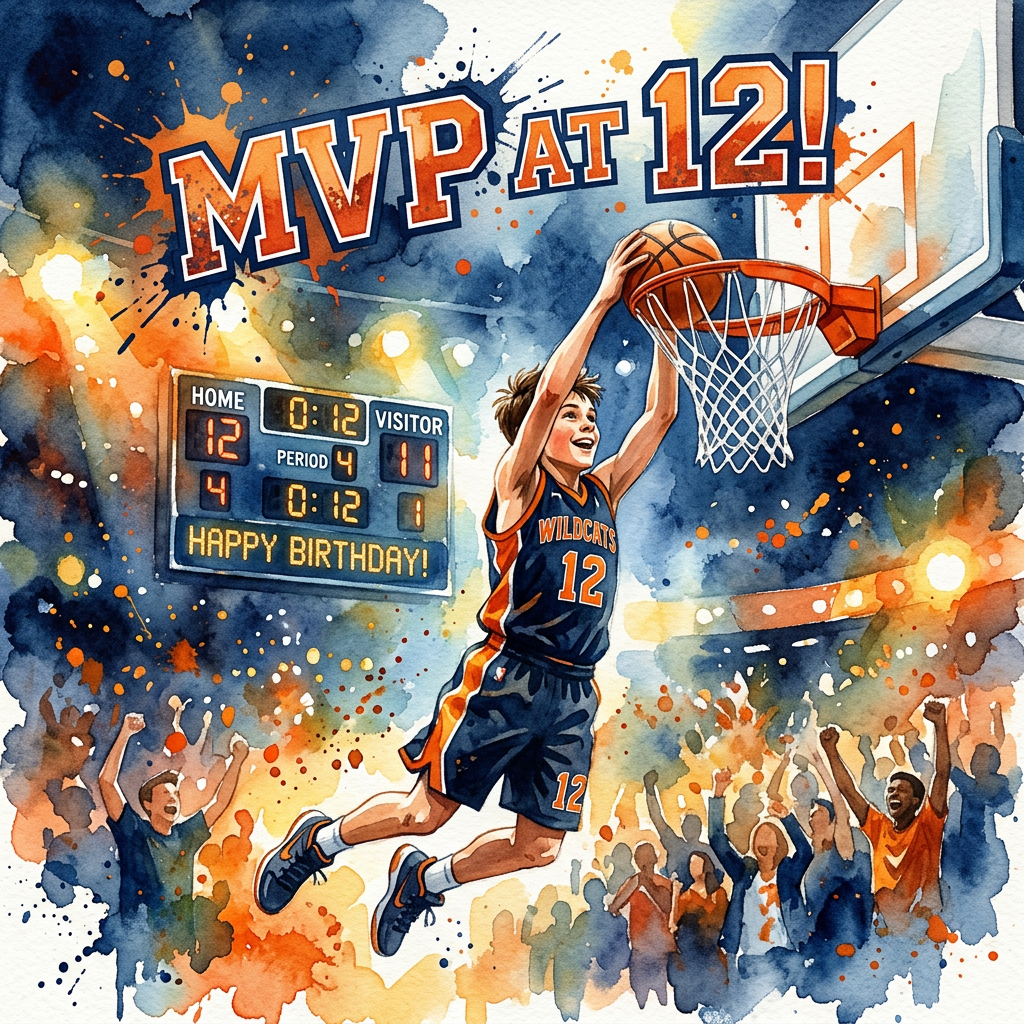 12th Birthday Basketball MVP Boy preview