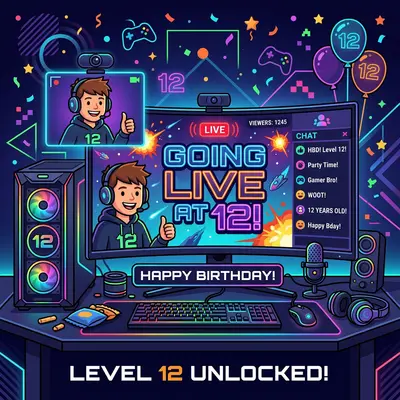12th Birthday Gaming Stream Boy preview