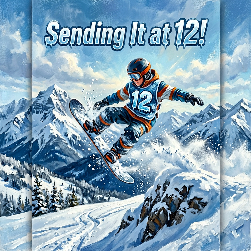 12th Birthday Snowboard Jump Boy preview