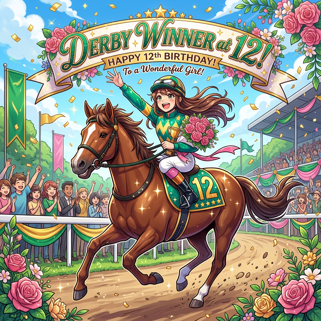 12th Birthday Horse Derby Girl preview