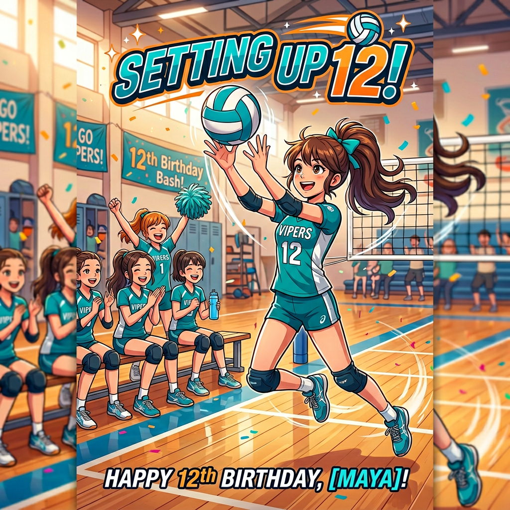 12th Birthday Volleyball Team Girl preview