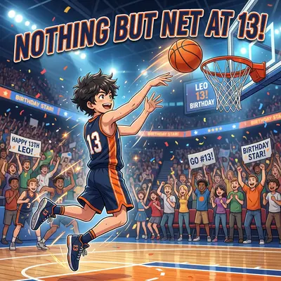 13th Birthday Basketball 3-Point Boy preview