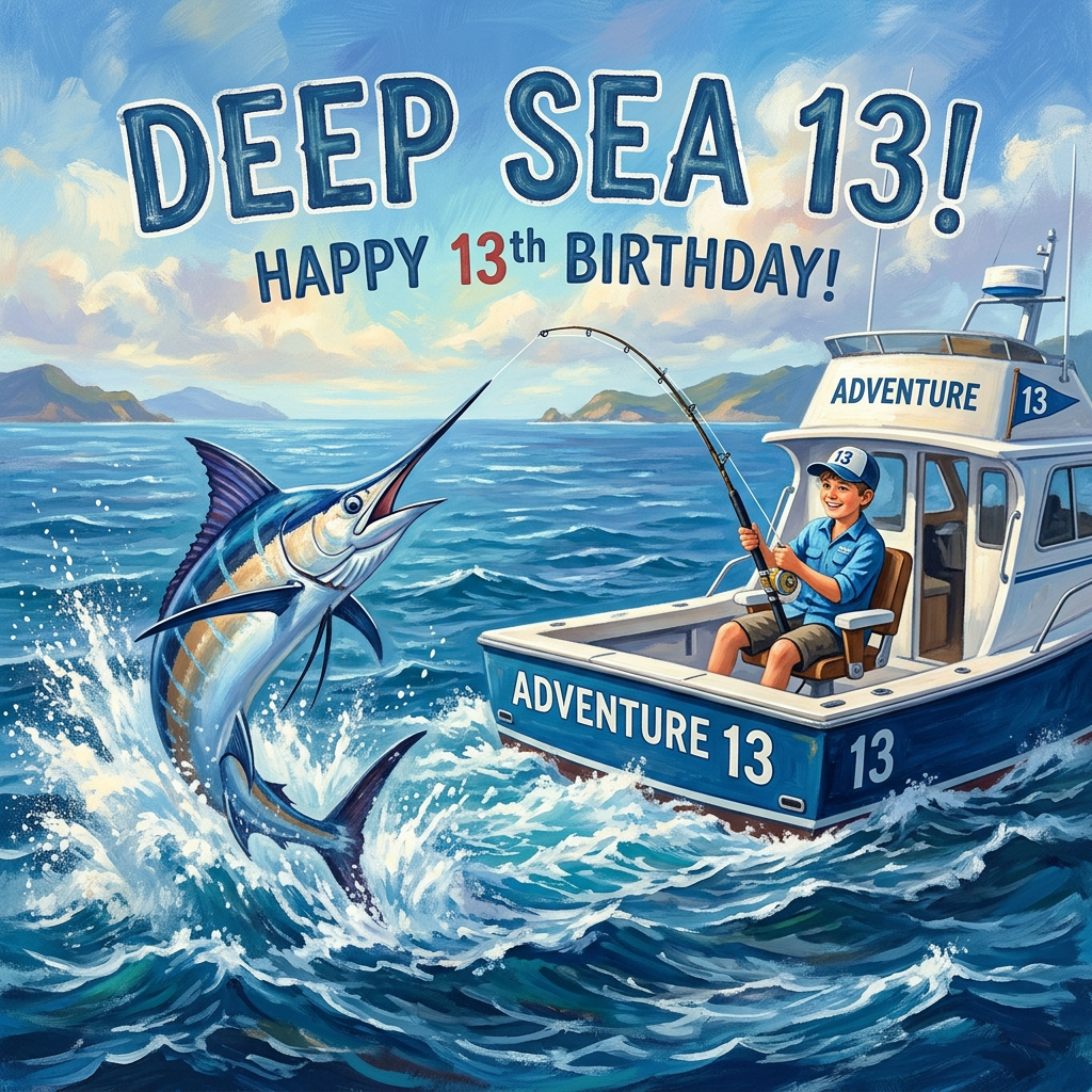 13th Birthday Fishing Charter Boy preview