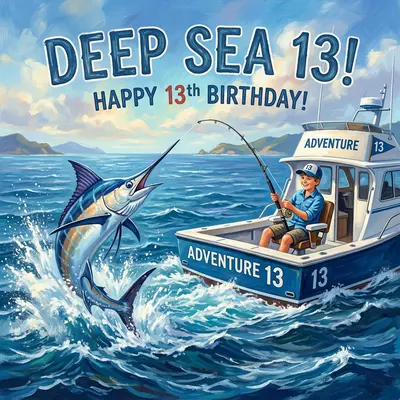 13th Birthday Fishing Charter Boy preview