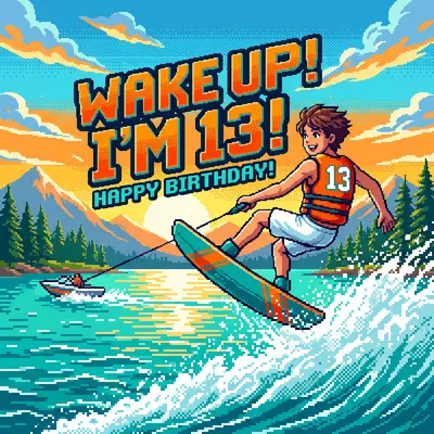 13th Birthday Wakeboard Boy preview