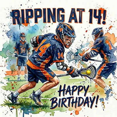 14th Birthday Lacrosse Boy preview